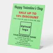 Signe De Table Vente de Saint-Valentin au vert clair (Recto)