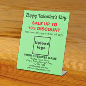 Signe De Table Vente de Saint-Valentin au vert clair