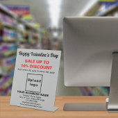 Signe De Table Vente de Saint-Valentin en entreprise sur cale gri