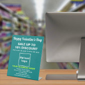 Signe De Table Vente Valentine d'affaires sur Vert Turquoise