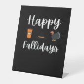 Signe De Table Ventilateur de la saison automnale Joyeux Falliday (Recto)