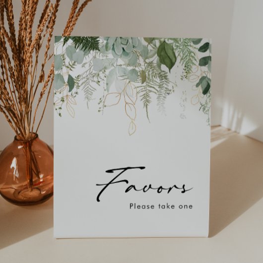 Signe De Table Verdure moderne et Baby shower d'or Faveurs