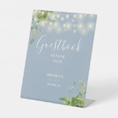 Signe De Table Verdure String Lights Dusty Blue Guestbook (Recto)