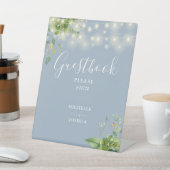 Signe De Table Verdure String Lights Dusty Blue Guestbook (In SItu)