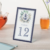 Signe De Table Verdure Wreath Marine Ancre Monogram Beach Mariage (In SItu)