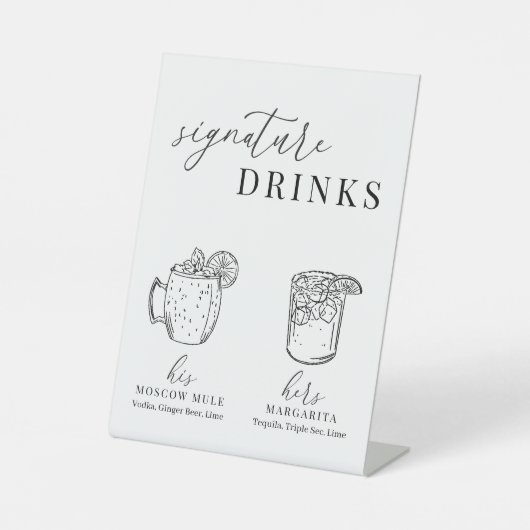 Signe De Table Verre noir & blanc élégant et moderne (Recto)