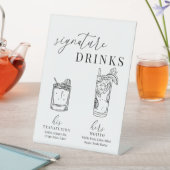 Signe De Table Verre noir & blanc élégant et moderne (In SItu)