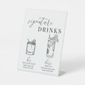 Signe De Table Verre noir & blanc élégant et moderne (Recto)