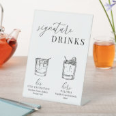 Signe De Table Verre noir & blanc élégant et moderne (In SItu)