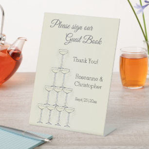 Signe De Table Verres à Champagne Mariage