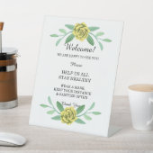 Signe De Table Vert floral jaune Feuillage Mariage sécurité (In SItu)