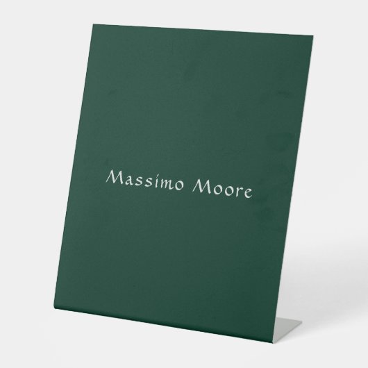 Signe De Table Vert foncé Élégant Casual Propre Nom Écriture manu (Recto)