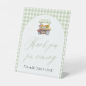 Signe De Table Vert Frais du Marché Merci d'être venu (Recto)