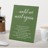 Signe De Table Vert jusqu'à ce que nous nous rencontrions de nouv (In SItu)