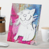 Signe De Table Very Good News Cat (In SItu)