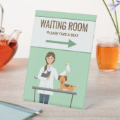 Signe De Table Vétérinaire Femme - Salle d'attente (In SItu)