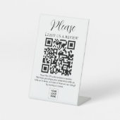 Signe De Table Veuillez nous laisser un avis Code QR Code Pedesta (Recto)