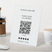 Signe De Table Veuillez Nous Laisser Un Examen Du Code QR (In SItu)