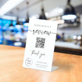 Signe De Table Veuillez Nous Laisser Un Examen Du Code QR