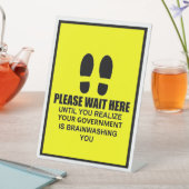 Signe De Table Veuillez patienter ici (In SItu)