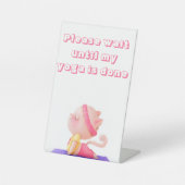 Signe De Table veuillez patienter yoga cat (Recto)