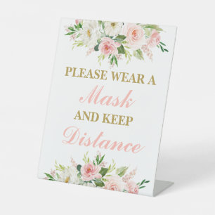 Signe De Table Veuillez porter un masque