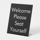 Signe De Table Veuillez Vous Asseoir Noir (Recto)