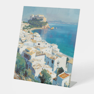 Signe De Table ville côtière espagnole 