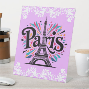 Signe De Table Ville lumière : Téméraire Paris Typographie Art