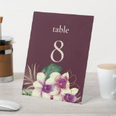 Signe De Table Vin moderne Couleur Blanc Floral Mariage Menu (In SItu)