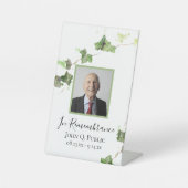 Signe De Table Vin vert Aquarelle Célébration de la vie (Recto)