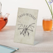 Signe De Table Vintage Bat Halloween (In SItu)