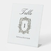 Signe De Table Vintage Elegant Wedding Table Number  (Recto)