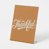 Signe De Table Vintage Thanksgiving Cadeau d'automne (Recto)