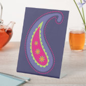 Signe De Table Violet et rose paisley (In SItu)