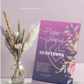 Signe De Table Violet Pink Peony Mariage Téléphone Salutation Liv