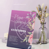 Signe De Table Violet Pink Peony Mariage Téléphone Salutation Liv