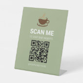 Signe De Table Visitez notre code QR de site Web | Site Web | Caf (Recto)