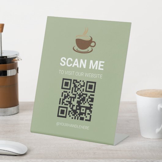 Signe De Table Visitez notre code QR de site Web | Site Web | Caf (In SItu)