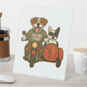 Signe De Table Vivre comme un chien moto (In SItu)