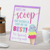 Signe De Table Voici la crème glacée Appréciation de l'enseignant (In SItu)