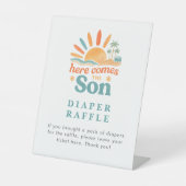 Signe De Table Voici La Table De Baby shower Du Fils Déchets Raff (Recto)