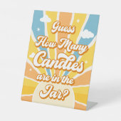 Signe De Table Voici le Baby shower Fils Devinez combien (Recto)