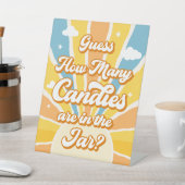 Signe De Table Voici le Baby shower Fils Devinez combien (In SItu)