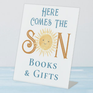 Signe De Table Voici Le Baby shower Fils Livres Et Cadeaux