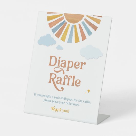 Signe De Table Voici le fils - 8x10 Diaper Raffle Sign (Recto)