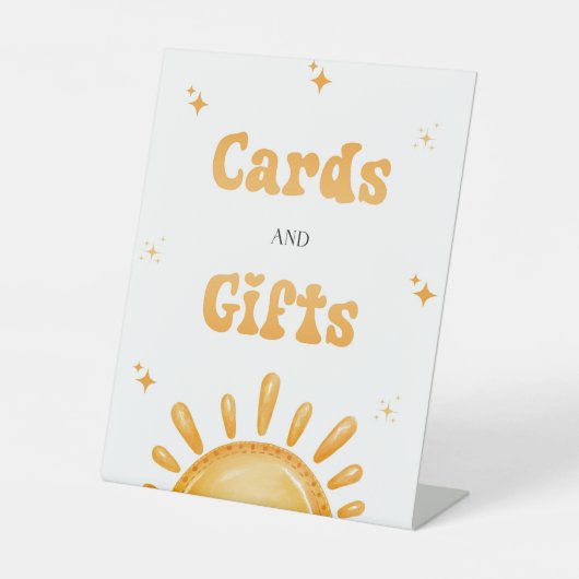 Signe De Table Voici Le Fils Baby shower Cartes Et Cadeaux (Recto)