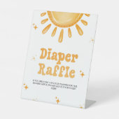 Signe De Table Voici Le Fils Baby shower Déchets Raffle (Recto)
