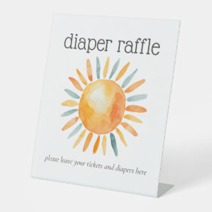 Signe De Table Voici le Fils Bébé Garçon Douche Raffle