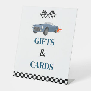 Signe De Table Voiture et carte Course Signale Baby shower de voi
